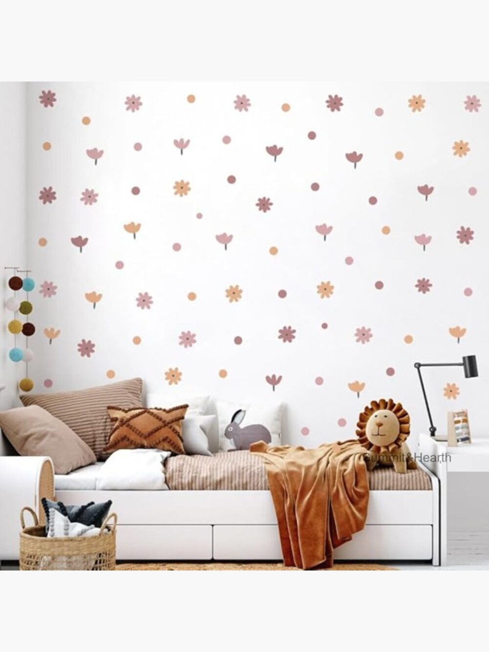 Peel and Stick Wall Decals, 4 Sheets Nursery Decor, PVC Material